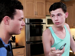 Young gay is making two boyfriends to suck his dick