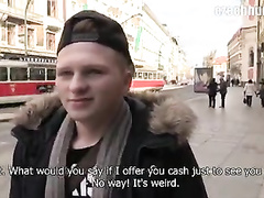 Two young friends are fucking with stranger for cash